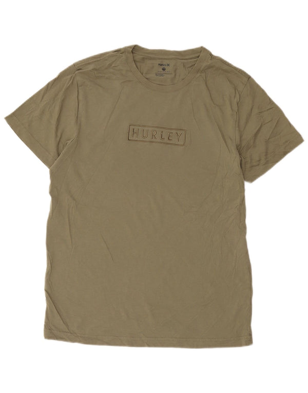 Hurley Mens Graphic T-Shirt Top Medium Khaki Cotton