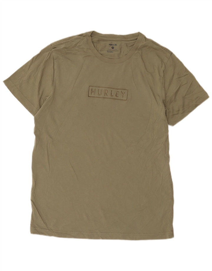 T-shirt grafica da uomo Hurley Top in cotone kaki medio