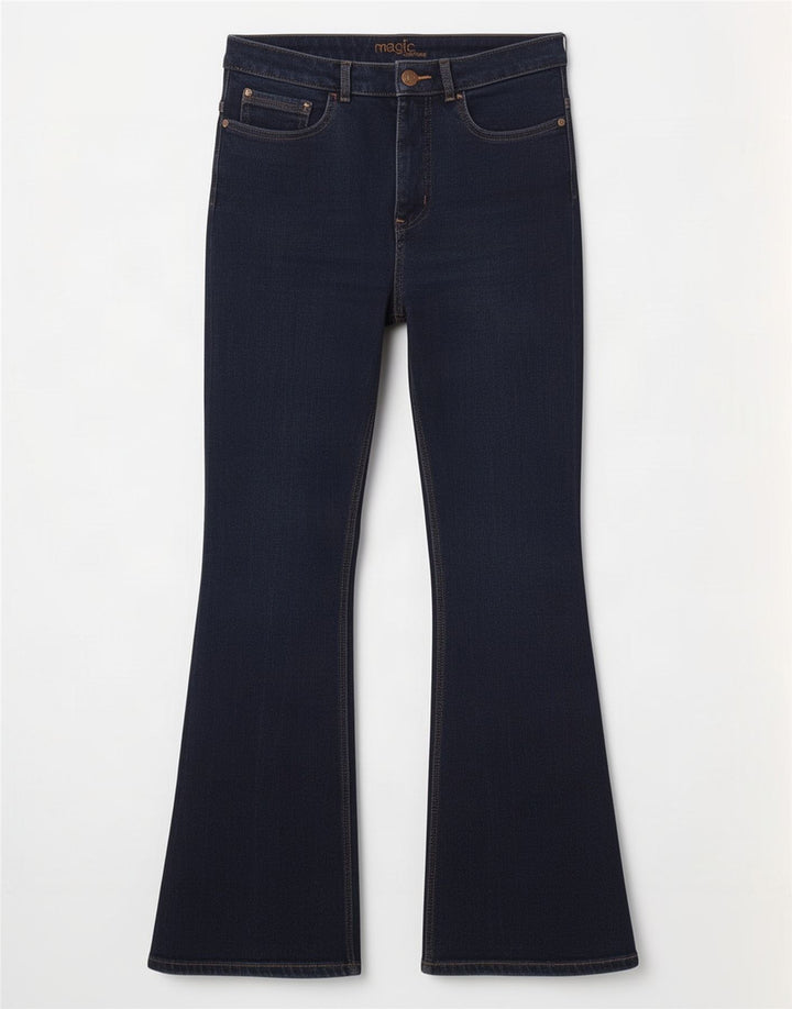 Jeans svasati da donna Marks & Spencer UK 12 medio W30 L27 blu navy