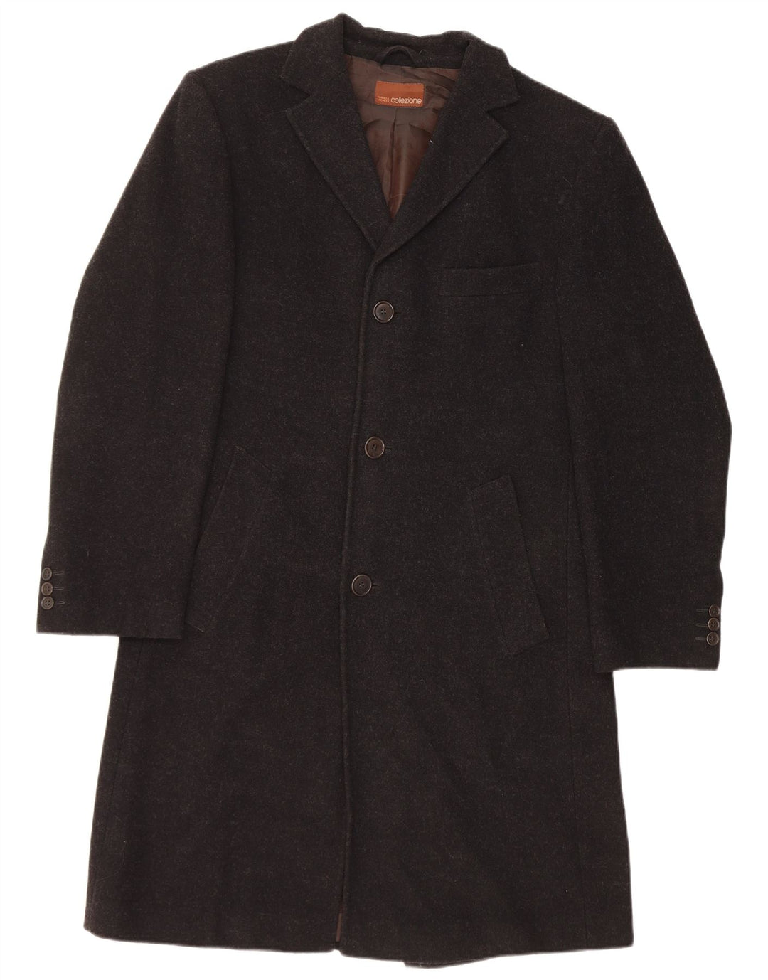 Cappotto da uomo Marks & Spencer UK 36 piccolo in lana grigia