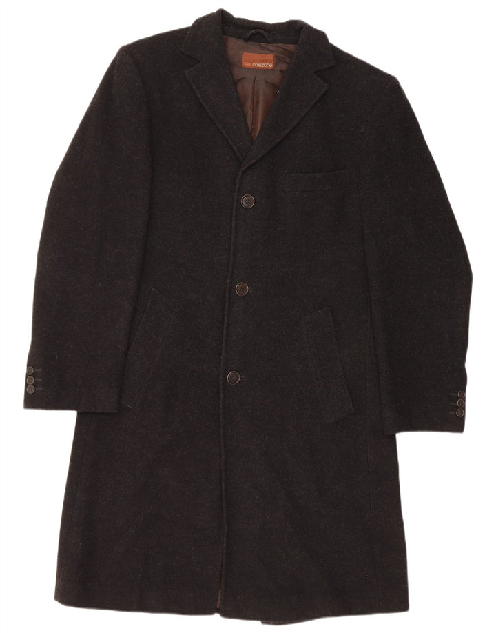 Cappotto da uomo Marks & Spencer UK 36 piccolo in lana grigia