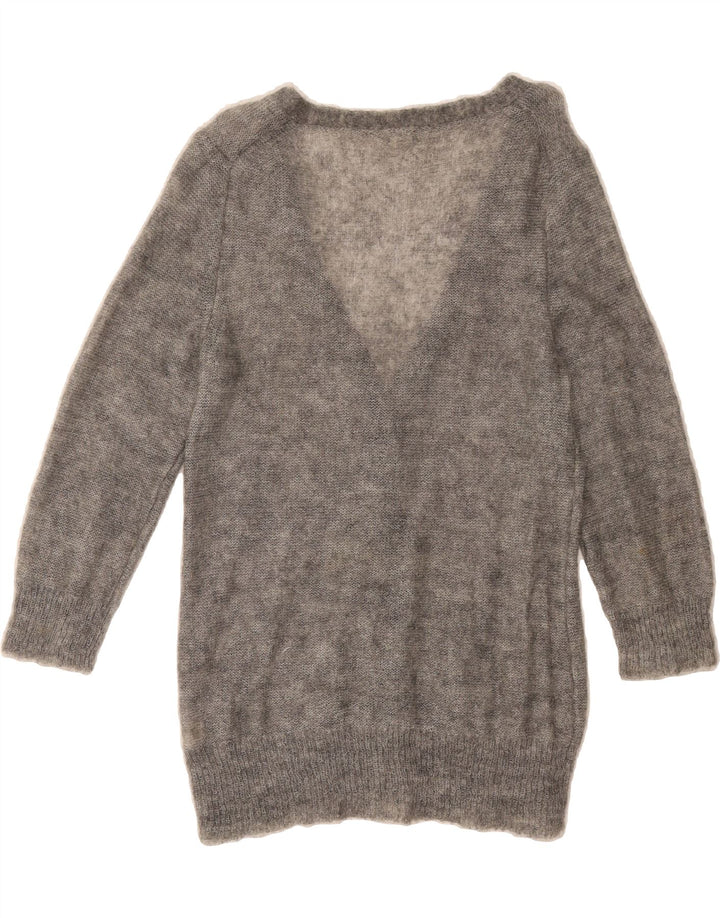 J. CREW Womens Cardigan Sweater UK 14 Large Grey Mohair Vintage J. Crew and Second-Hand J. Crew from Messina Hembry 