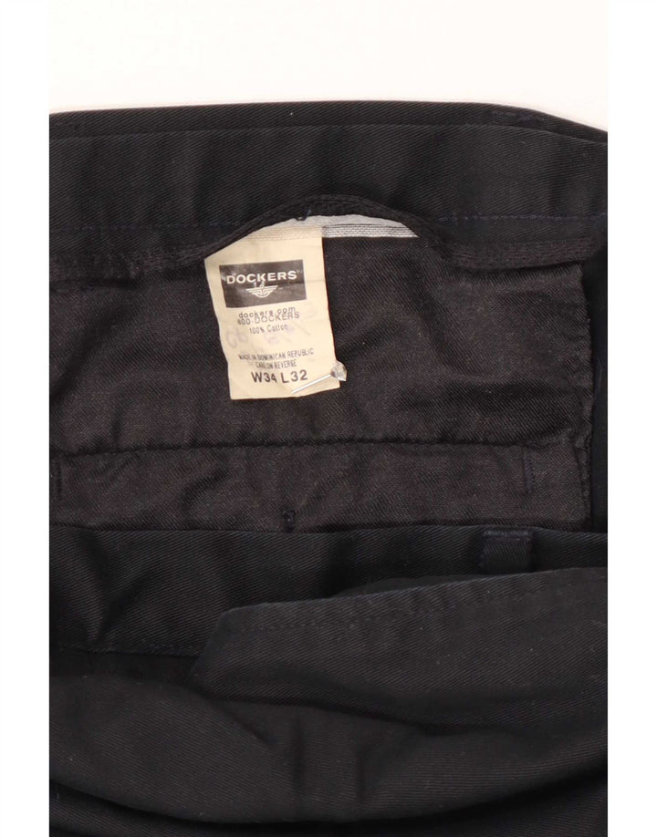Pantaloni chino con pegging da uomo Dockers W34 L29 cotone nero