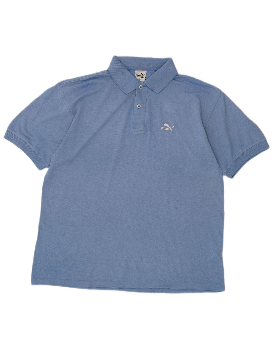 Polo PUMA da uomo in cotone blu medio