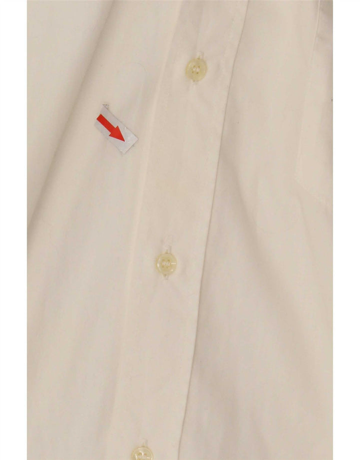 Camicia vintage da uomo piccola in cotone bianco