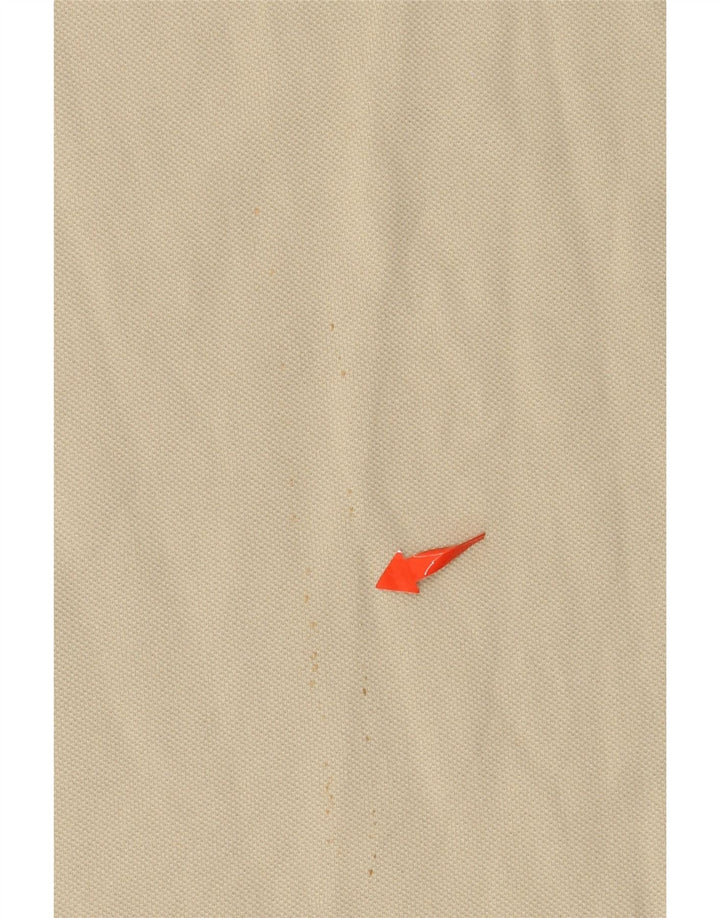 Polo KAPPA da uomo a manica lunga grande in cotone beige