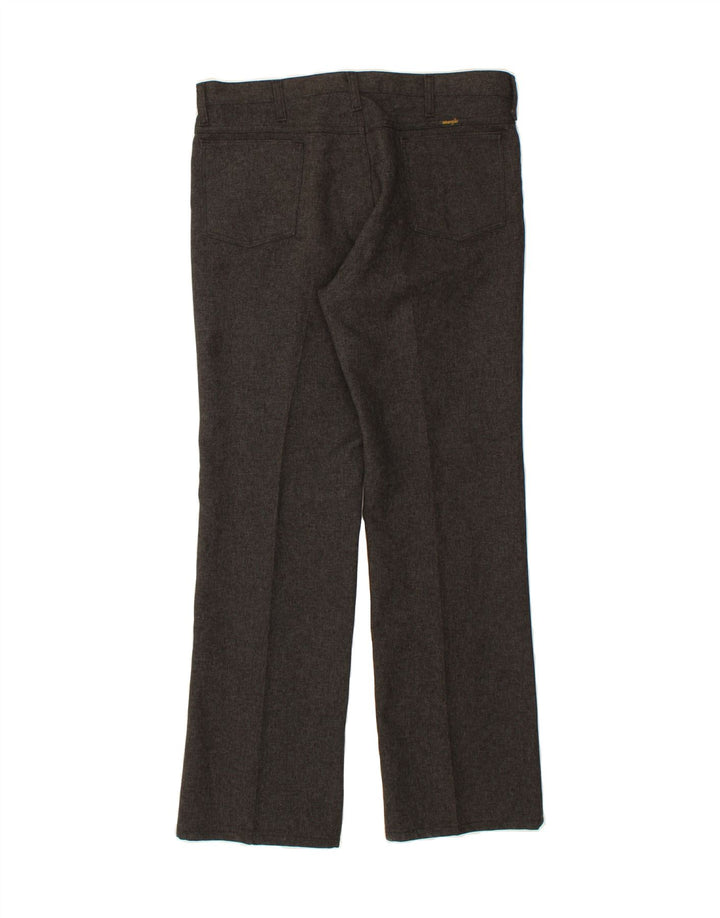 WRANGLER Womens Straight Casual Trousers W38 L32  Grey Polyester Vintage Wrangler and Second-Hand Wrangler from Messina Hembry 