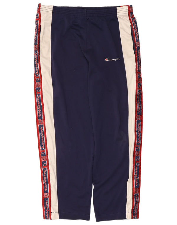 Pantaloni da tuta con grafica Champion da uomo, grandi, color block blu navy