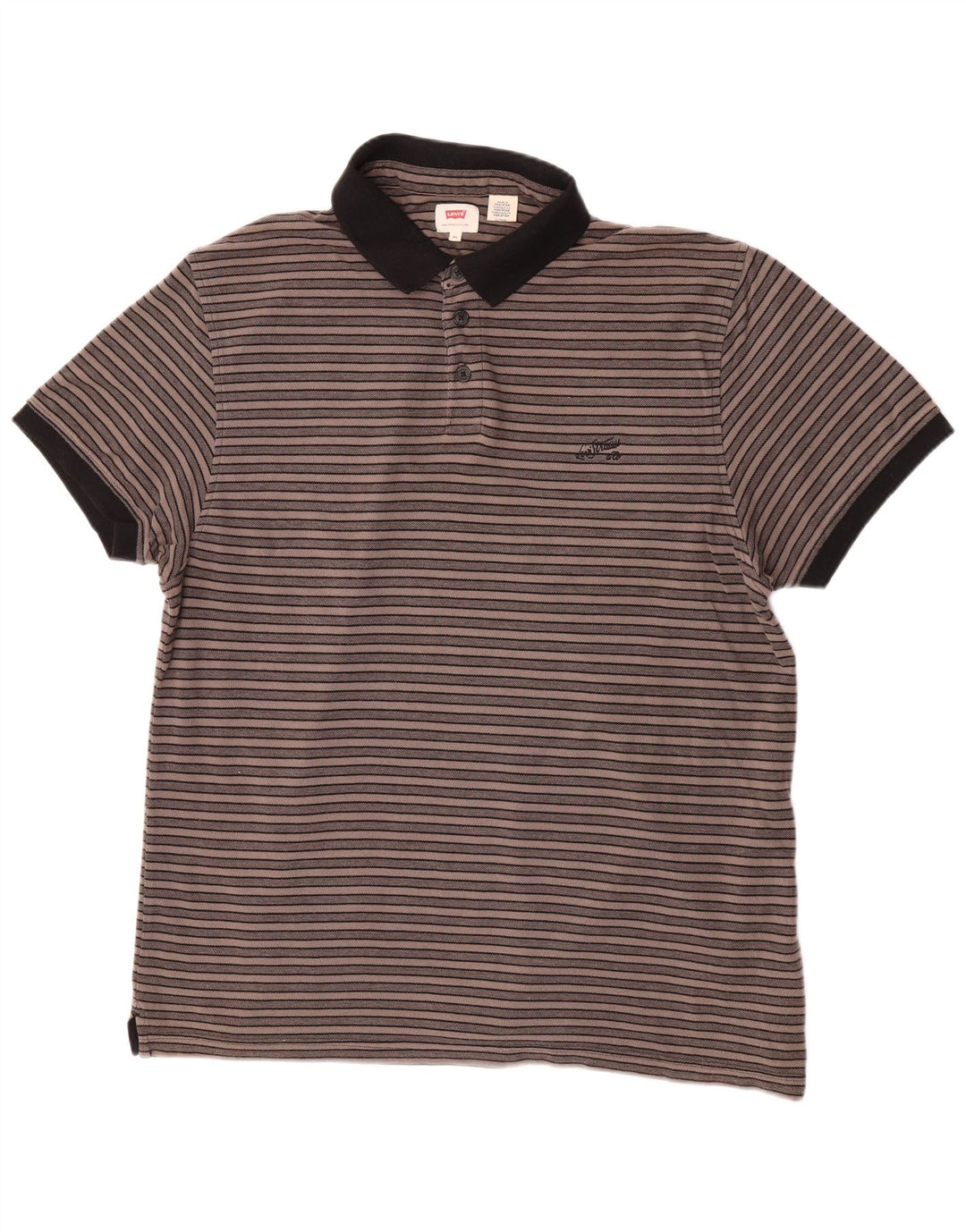 Polo Levi's da uomo XL in cotone a righe marroni