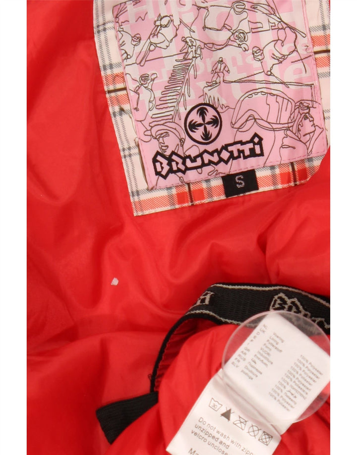 BRUNOTTI Giacca a vento grafica oversize da donna UK 10 piccoli quadri rossi