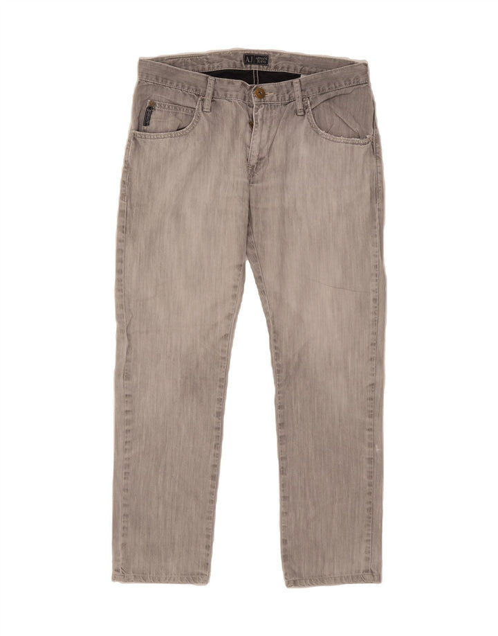 ARMANI Womens Straight Jeans W32 L28 Grey Cotton Vintage Armani and Second-Hand Armani from Messina Hembry 