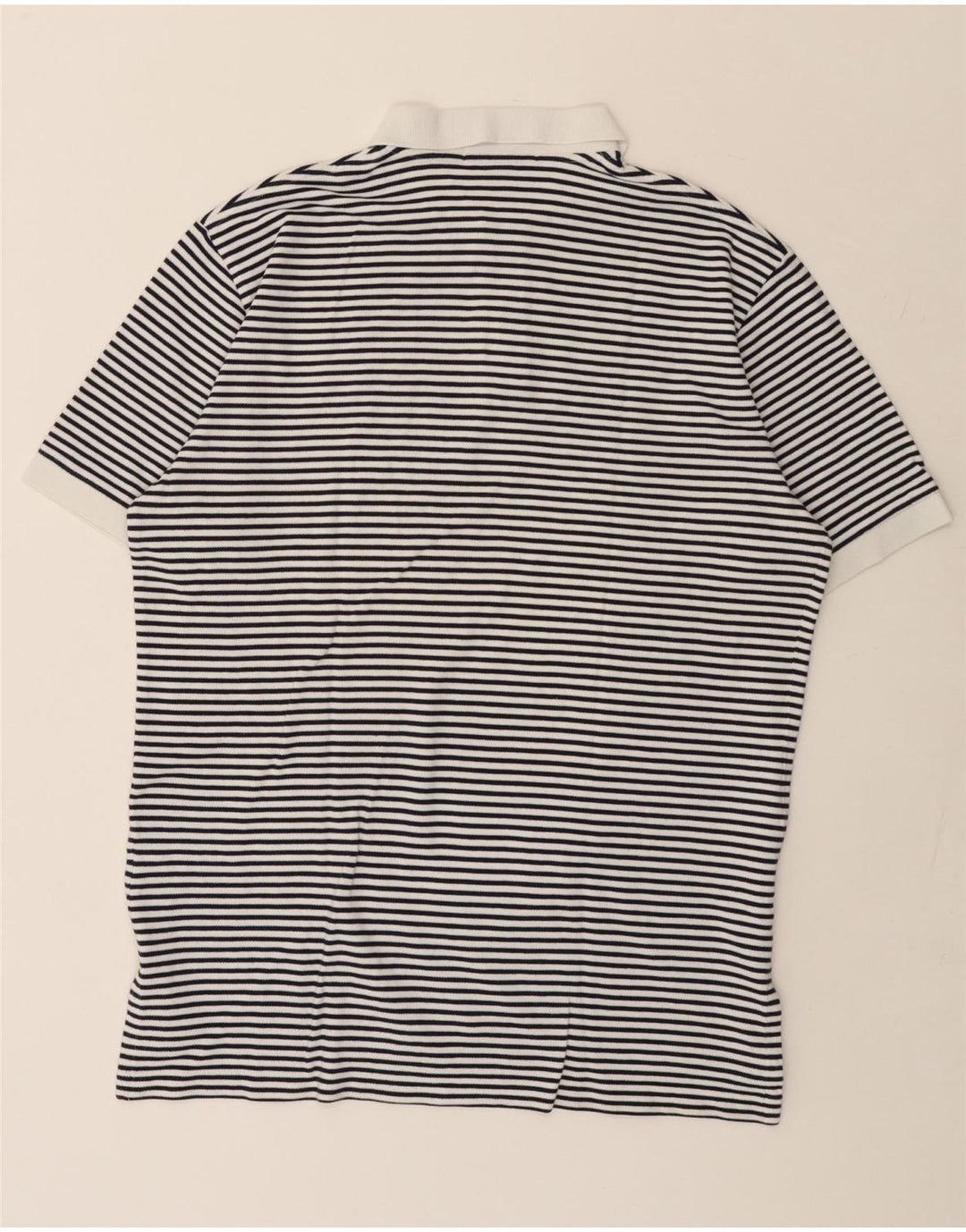 POLO RALPH LAUREN Polo da uomo grande in cotone gessato bianco