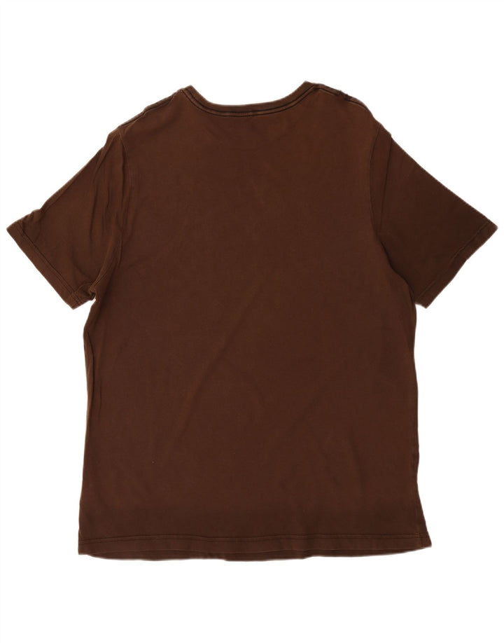 T-shirt grafica da uomo PUMA Top XL in cotone marrone