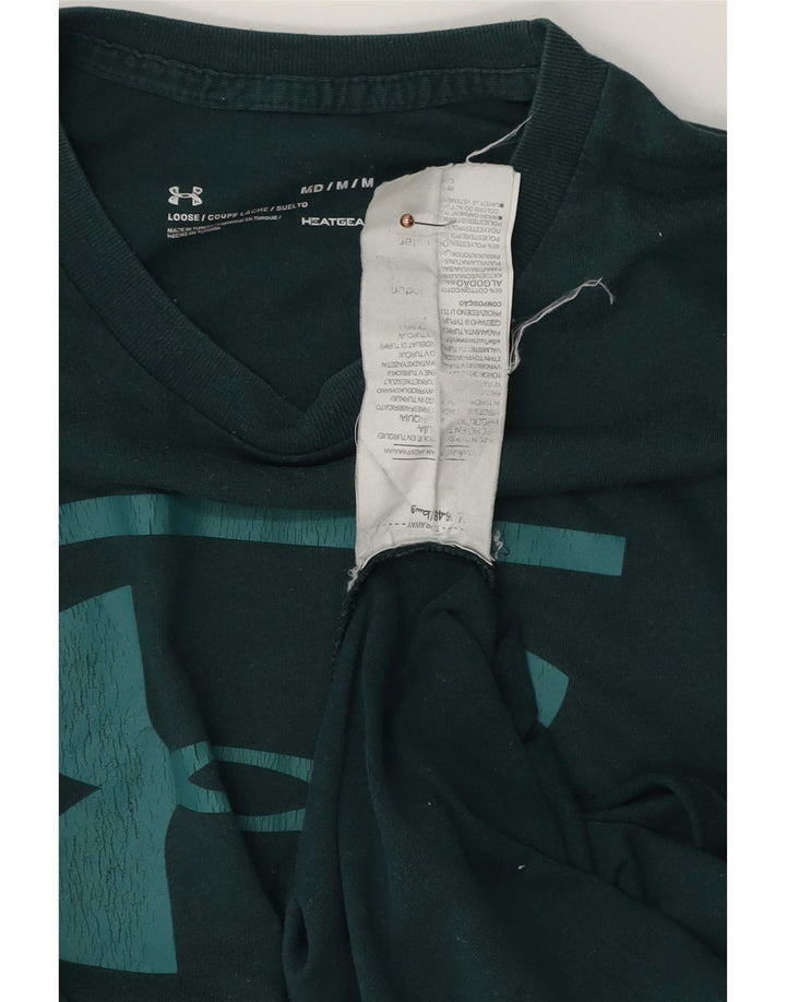 T-shirt grafica da uomo Under Armour Top in cotone verde medio