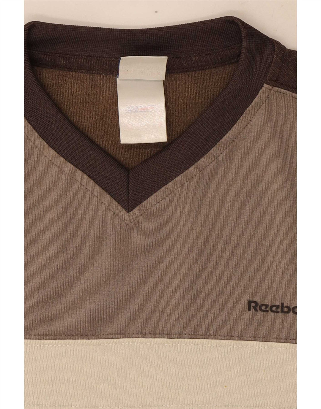 T-shirt Reebok da uomo Top Small marrone color block