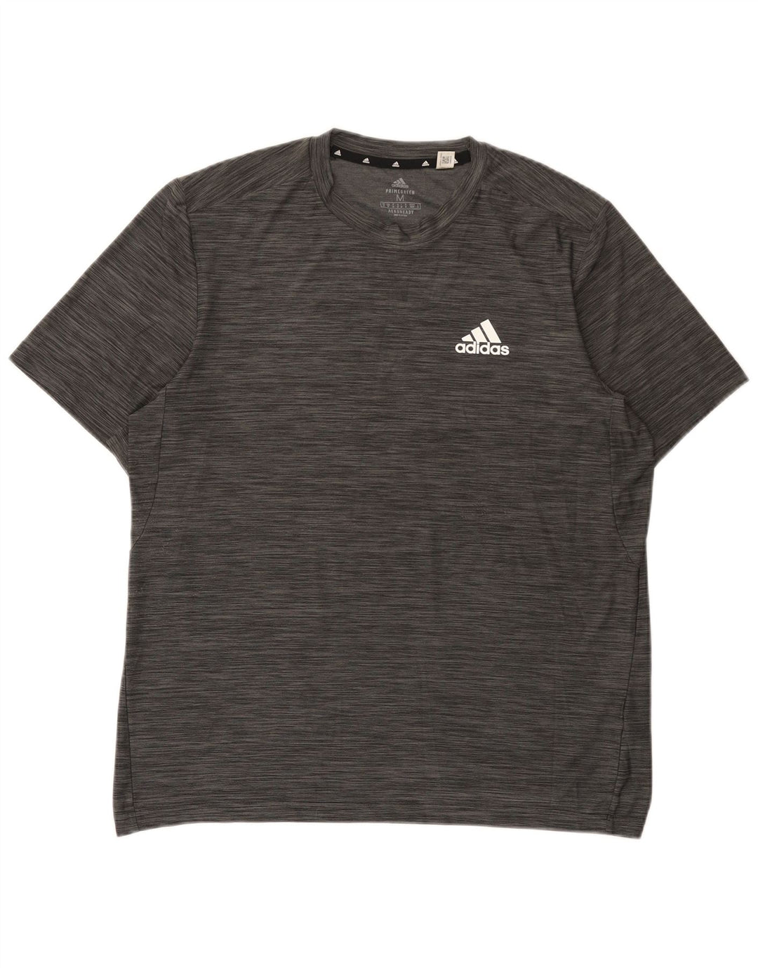 T-shirt Adidas Aeroready da uomo in poliestere chiazzato grigio medio