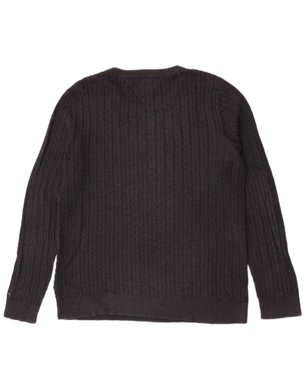 Maglione maglione girocollo da uomo Tommy Hilfiger 2XL cotone blu navy