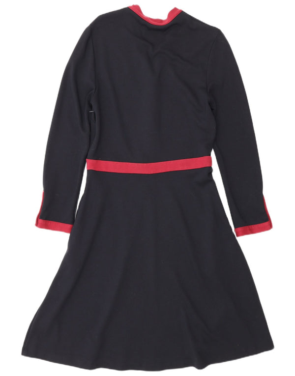 Abito a trapezio da donna a maniche lunghe Hobbs UK 10 piccolo blu navy color block