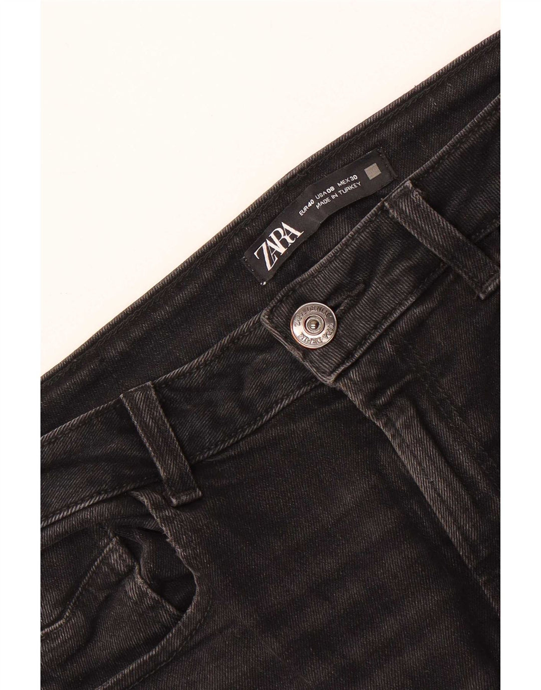 Jeans slim da donna Zara EU 40 medio W30 L27 neri