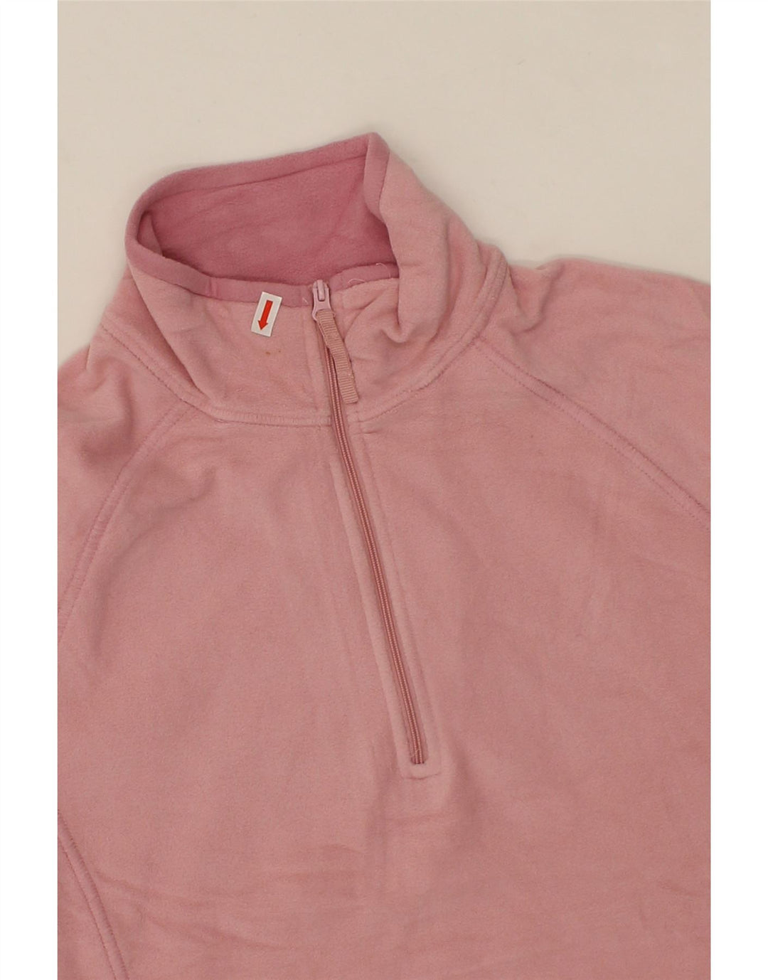 MOUNTAIN WAREHOUSE Womens Zip Neck Fleece Jumper UK 12 Medium Pink Vintage Mountain Warehouse and Second-Hand Mountain Warehouse from Messina Hembry 
