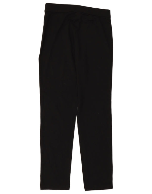 MARKS & SPENCER Pantaloni casual dritti da donna UK 12 Medio W30 L30 Nero
