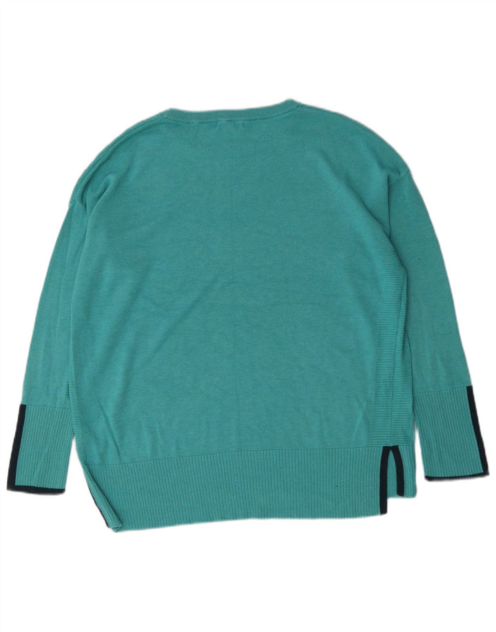 Maglione maglione oversize con scollo a barca da donna di White Stuff UK 16 Grande Turchese