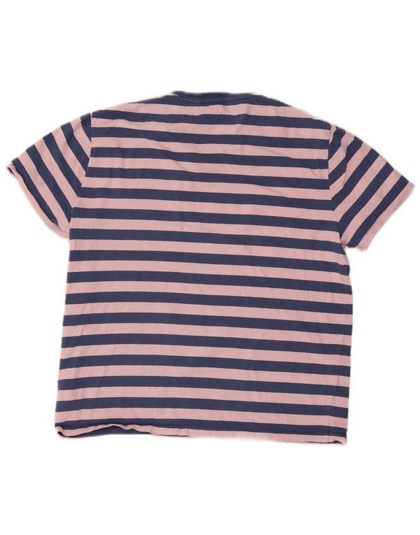 Polo Ralph Lauren T-shirt da uomo slim fit personalizzata Top a righe grandi rosa