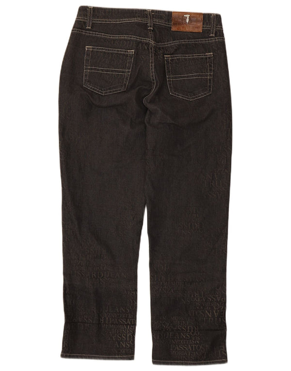 Jeans Capri Donna Trussardi W29 L24 Blu Navy Cotone