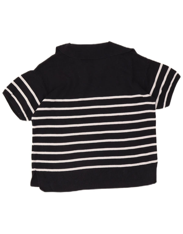 Maglione maglione collo alto da donna Marks & Spencer UK 14 blu navy medio