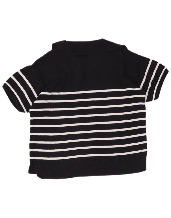 Maglione maglione collo alto da donna Marks & Spencer UK 14 blu navy medio