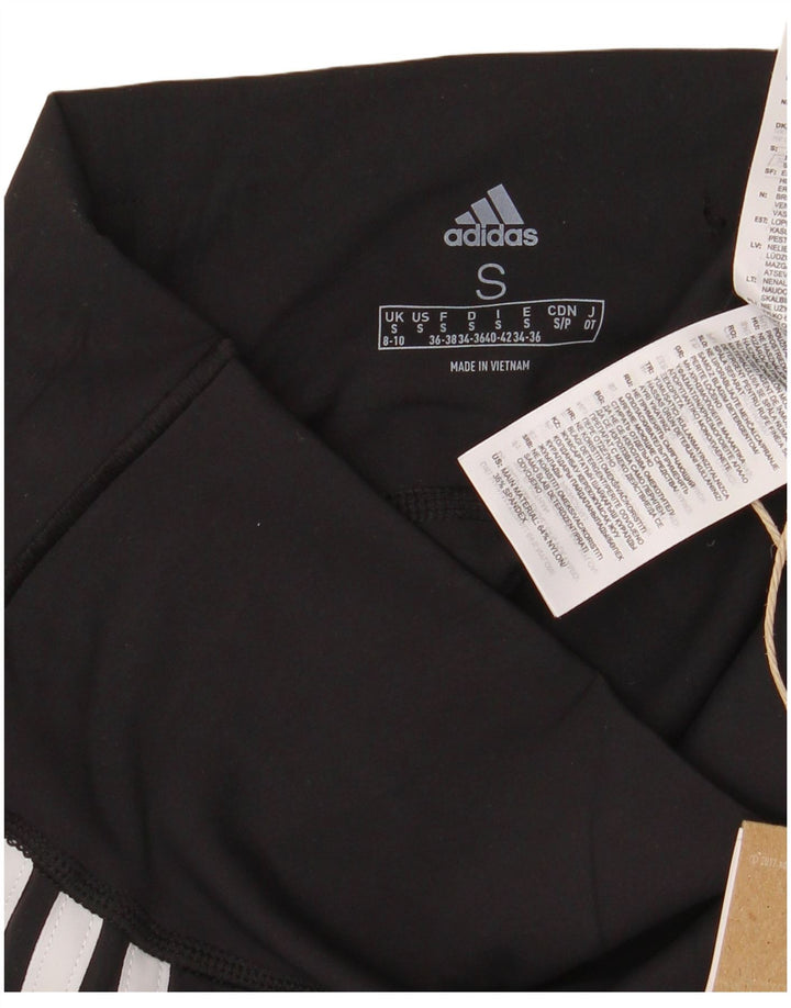 Leggings Capri da donna Adidas UK 8/10 piccolo nylon nero