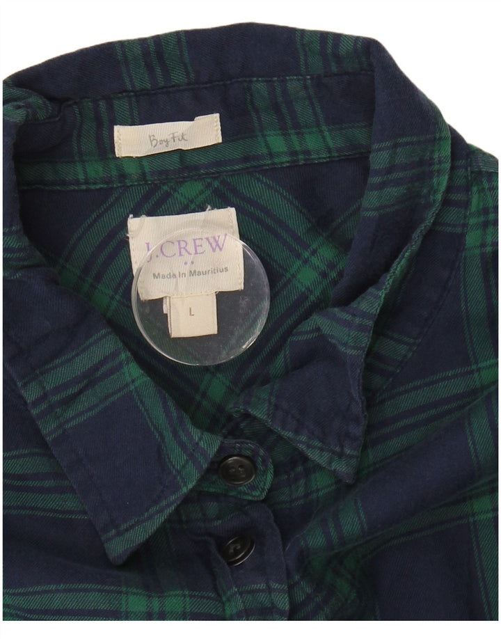 Camicia da donna J. Crew a quadri blu navy grandi