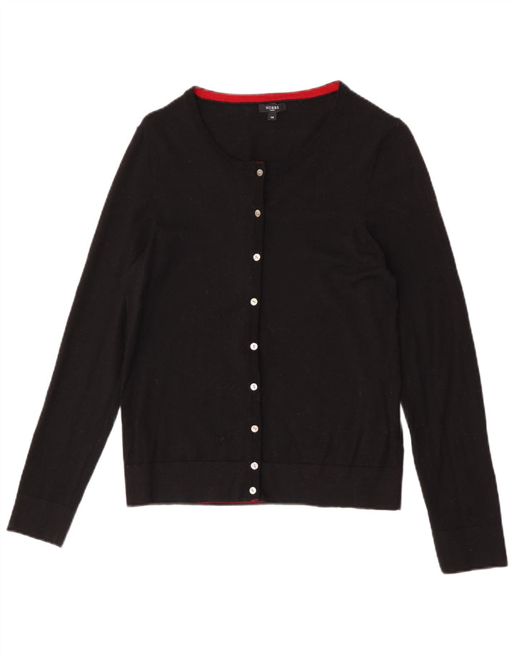 Maglione cardigan da donna Hobbs UK 14 lana nera media