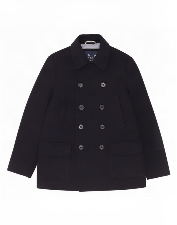 Crew Clothing Cappotto da marinaio da uomo UK 40 Grande lana blu navy