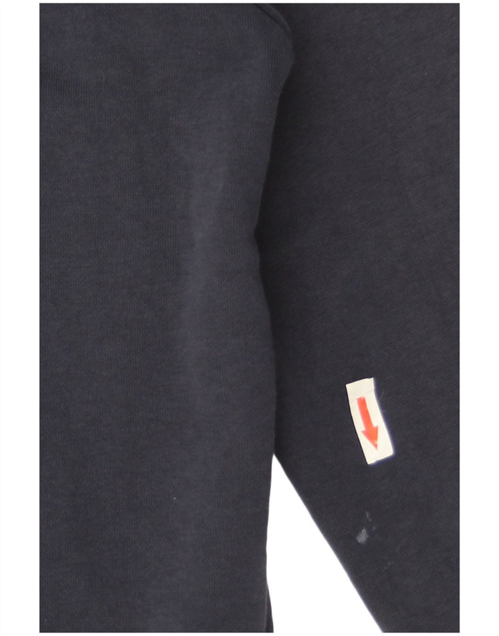 Maglione con cappuccio e zip da uomo Ellesse in cotone a righe medie blu navy