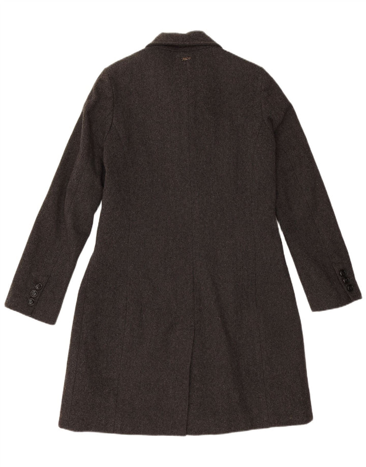 MARLBORO CLASSICS Womens Overcoat UK 12 Medium Grey Wool