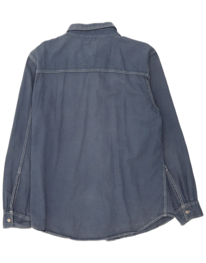 Camicia di jeans da uomo Levi's Large in cotone blu navy