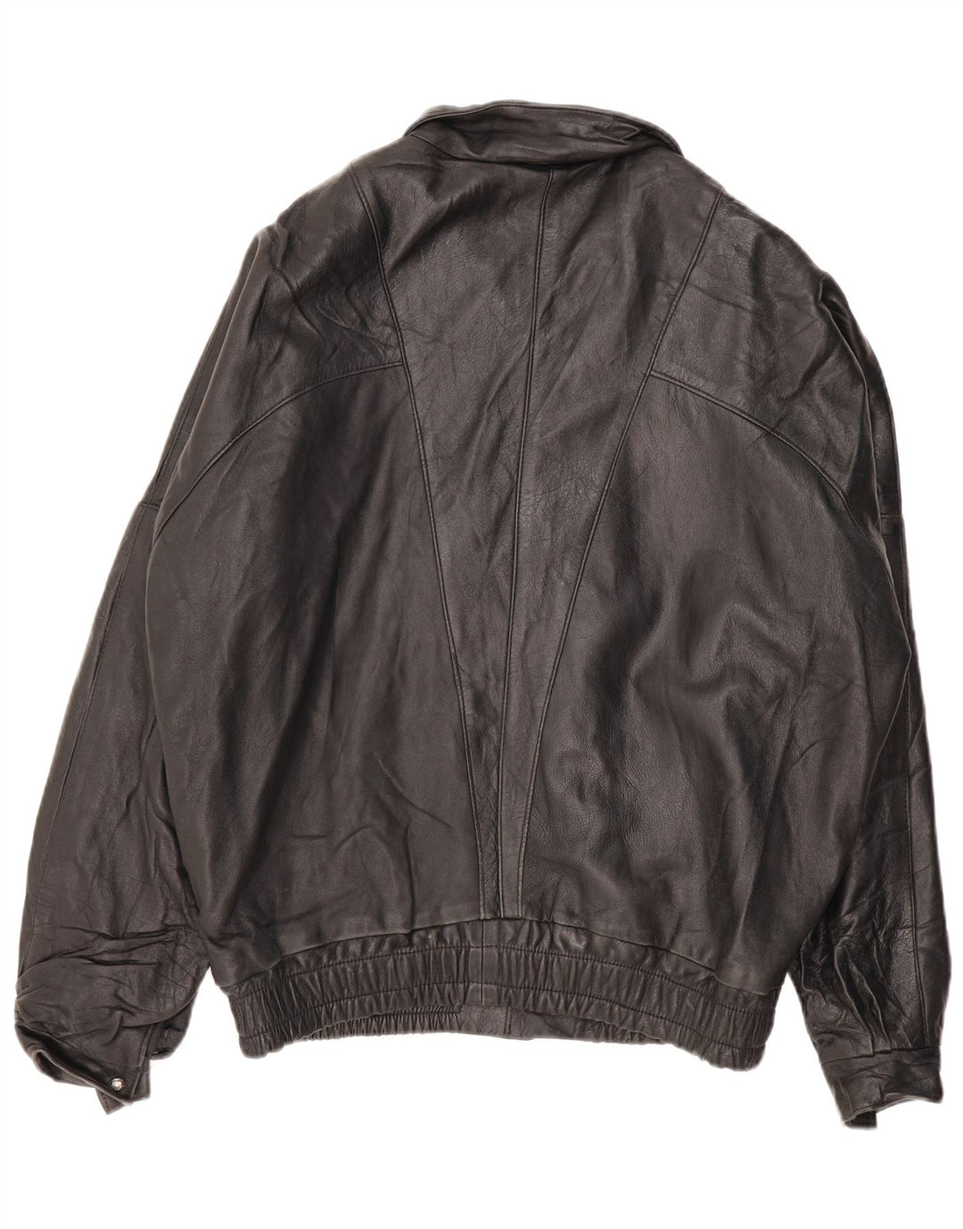 Giacca in pelle da uomo VINTAGE UK 42 XL Nera