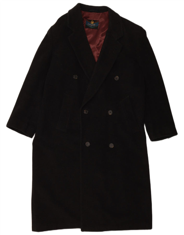 BUGATTI Cappotto doppiopetto da uomo vestibilità ampia IT 48 Lana nera media