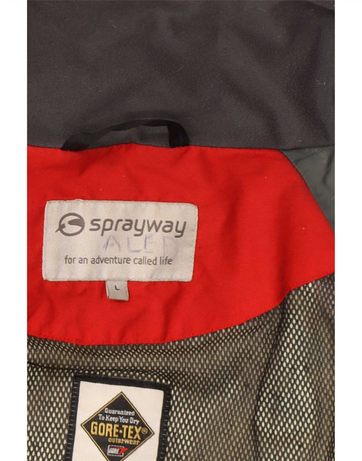 Giacca antipioggia Sprayway da uomo Gore-Tex UK 40 Large Verde Colourblock in poliammide