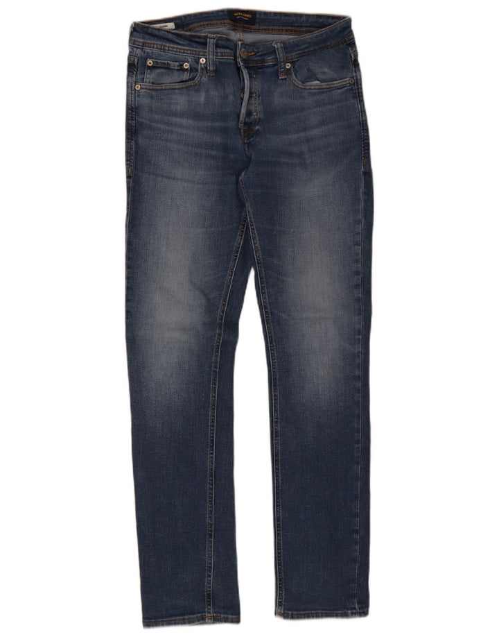 Jack & Jones Uomo GLENN Slim Jeans W31 L32 Cotone Blu