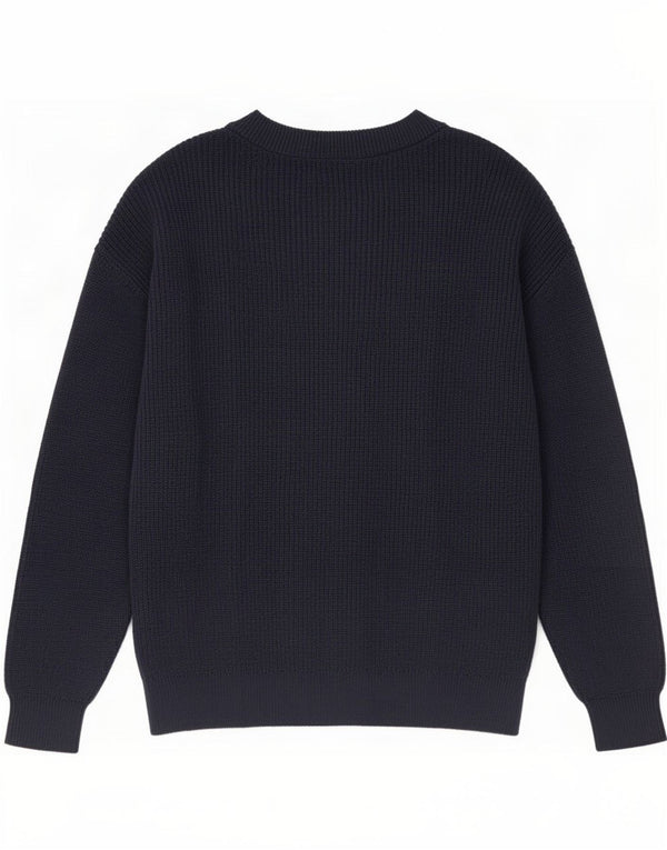 Maglione da uomo con scollo a V Marks & Spencer grande in cotone blu navy