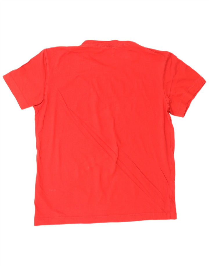 CALVIN KLEIN JEANS T-shirt grafica da donna Top UK 14 Cotone rosso medio