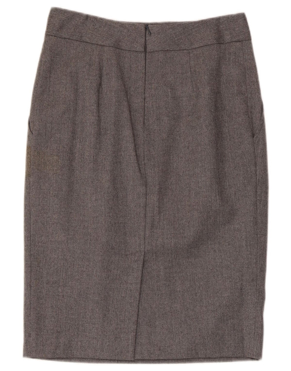 BLUMARINE Womens Pencil Skirt IT 42 Medium W28  Grey Virgin Wool