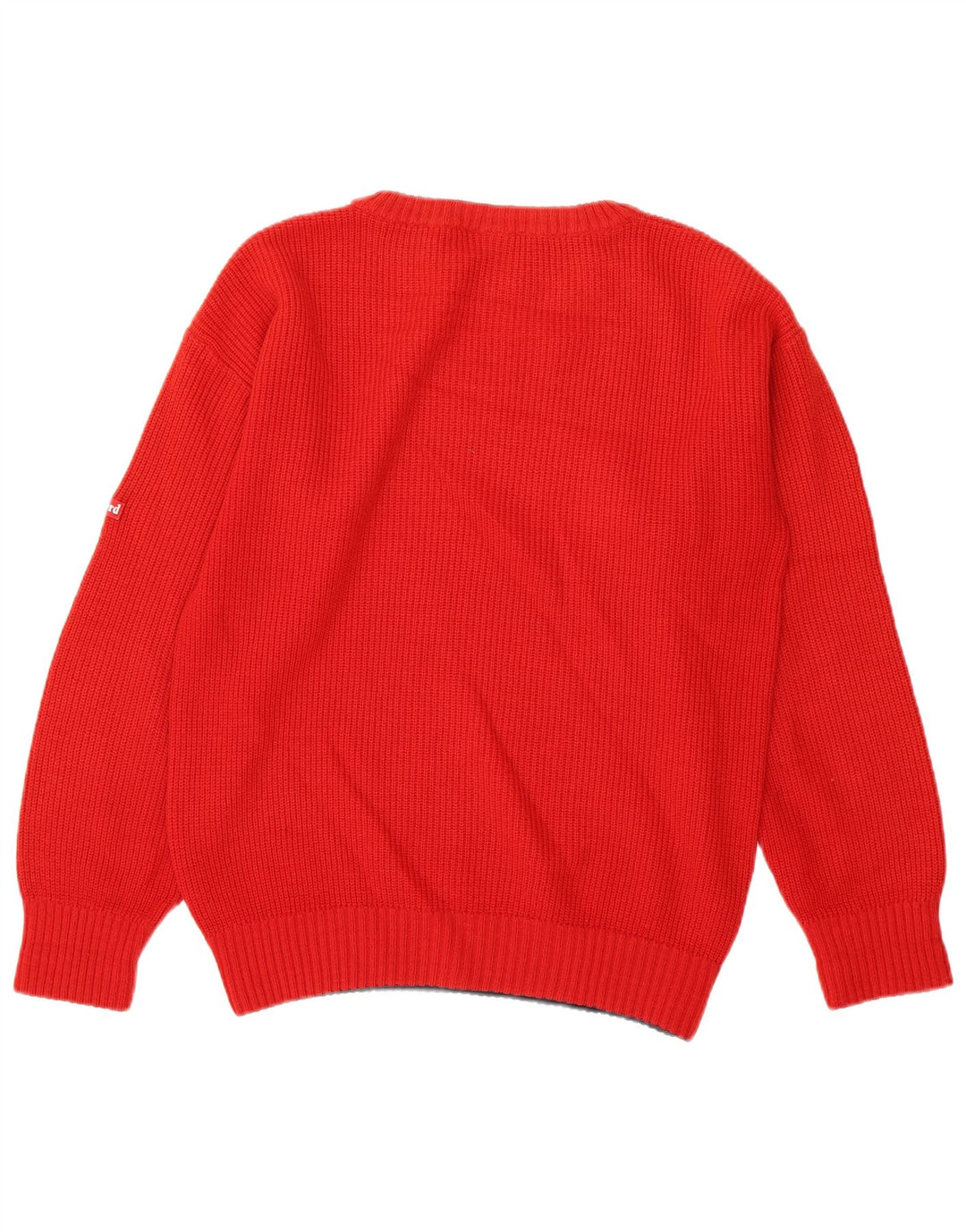 Maglione maglione girocollo da uomo Ivy Oxford in lana rossa media
