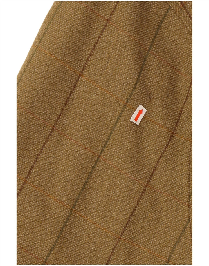Barbour Uomo Berwick Giacca comoda vestibilità ampia UK 44 2XL Lana a quadri kaki