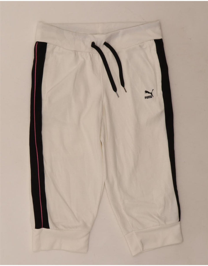Pantaloncini sportivi PUMA da donna UK 12 Medium White Colourblock