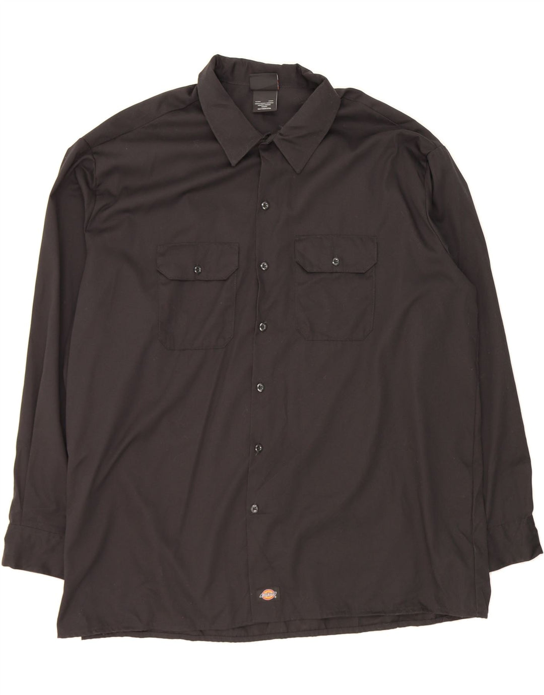 DICKIES Mens Big & Tall Shirt 3XL Black Polyester Vintage Dickies and Second-Hand Dickies from Messina Hembry 