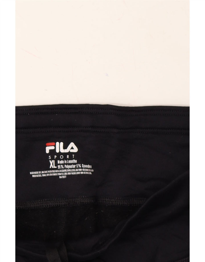 FILA Womens Leggings UK 18 XL Black Polyester Vintage Fila and Second-Hand Fila from Messina Hembry 