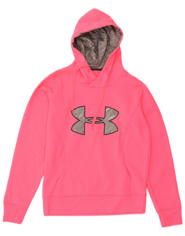 Felpa con cappuccio grafica Under Armour da donna Cold Gear UK 10 piccola rosa